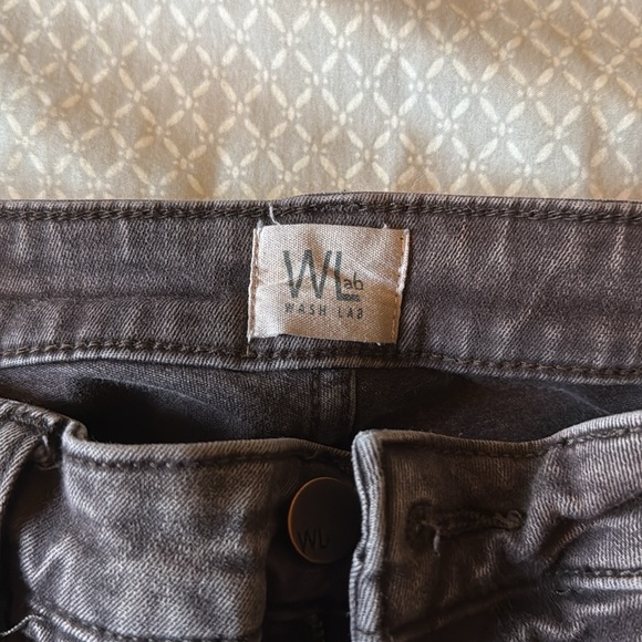 Gray/Purple Skinny Jeans with Raw Hem - Picture 4 of 4